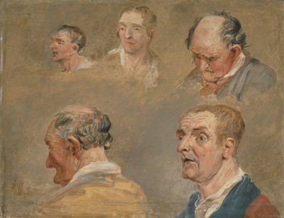 ジャッキー・ターナーとチャールズ・ホープ牧師の庭師の研究、c.1800-15（パネルに油彩） 作： James Ward