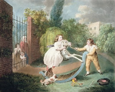 ロッキング・ホース」1793年頃（メゾチント 作： James Ward