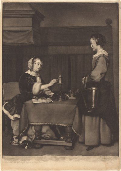 女性特派員 作： James Watson after Gabriel Metsu