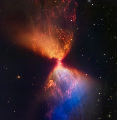 L1527とプロトスター（NIRCam画像） 作： James Webb Space Telescope (NASA)