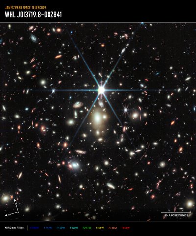 日の出アーク（NIRCam画像） 作： James Webb Space Telescope (NASA)