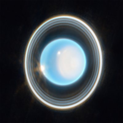 天王星（NIRCam画像） 作： James Webb Space Telescope (NASA)