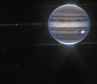 ウェッブの木星の画像は、オーロラ、ヘイズを示しています 作： James Webb Space Telescope (NASA)