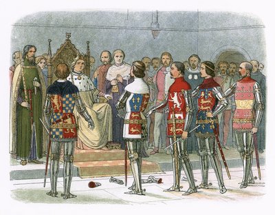 リチャード2世の前のアランデル、グロスター、ノッティンガム、ダービー、ワーウィック 作： James William Edmund Doyle