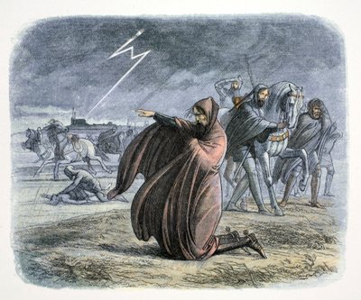 イングランドのエドワード 3 世は和平を結ぶことを誓う、1360 年 1864 年 作： James William Edmund Doyle