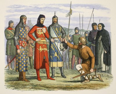 ランカスター伯爵に見せられたギャベストンの頭、紀元前 55 年の英国史から西暦 1485 年まで、パブ。 ロンドン 作： James William Edmund Doyle