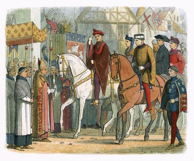 聖職者に迎えられたフランス国王シャルル6世とヘンリー5世 作： James William Edmund Doyle