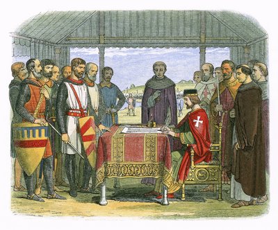 ジョン王が大憲章に署名 作： James William Edmund Doyle