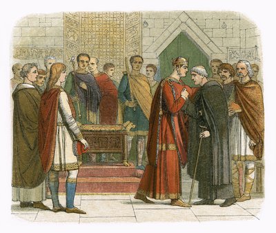 ウィリアム1世がイングランドの指導者たちを表敬訪問 作： James William Edmund Doyle