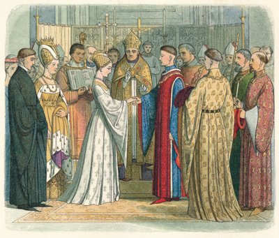 ヘンリー5世とフランスのキャサリンの結婚、1420年1864年 作： James William Edmund Doyle