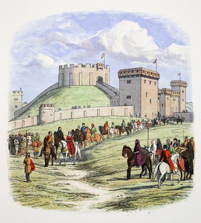 マチルダ、サセックス州アランデルから引退を許される 1139年 1864年 作： James William Edmund Doyle