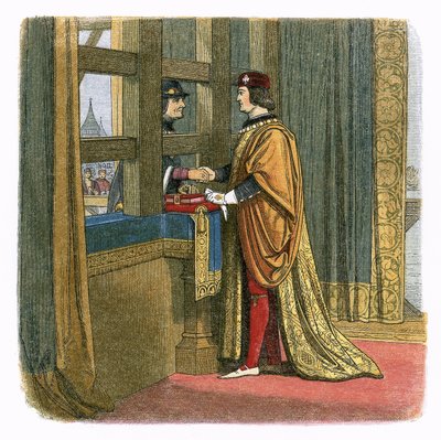 ペッキニーでフランスのエドワード4世とルイ11世の会談 作： James William Edmund Doyle