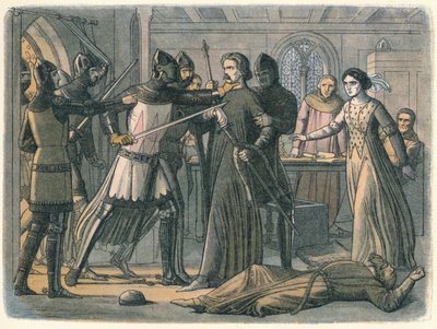 モーティマーは王に押収された、1325 1864 作： James William Edmund Doyle