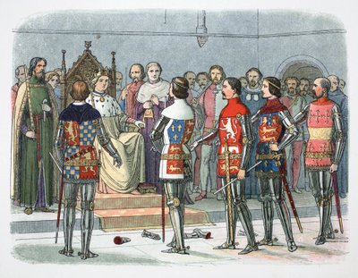 リチャード2世の前の貴族たち、ウェストミンスター、1387年 1864年   作： James William Edmund Doyle
