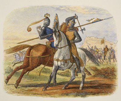 ロバート・ブルース卿はヘンリー・ボフン卿を紀元前55年のイギリスのクロニクルからパブのAD 1485まで殺しました。ロンドン、1863 作： James William Edmund Doyle