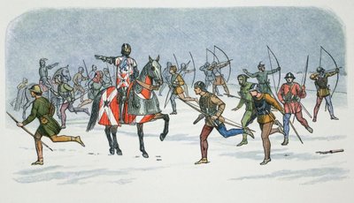 1461年、1864年、ヨークシャーのタウトンの戦いでのフォーコンバーグ卿の戦略。 作： James William Edmund Doyle