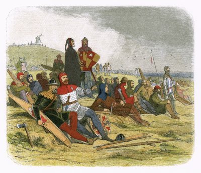 クレシーでフランス軍を待つイギリス軍 作： James William Edmund Doyle