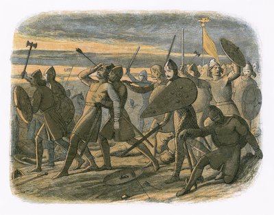 ヘイスティングスの戦いでのハロルドの死 作： James William Edmund Doyle