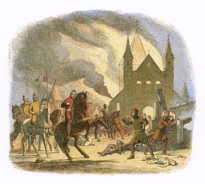 マンテスで致命傷を負ったウィリアム1世 作： James William Edmund Doyle