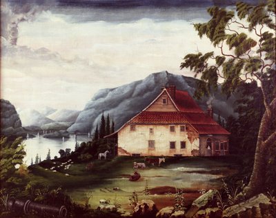 1775年頃のハドソンのニューバーグにあるワシントン本部 作： James William Fosdick
