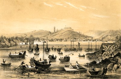寧波は、1847年にイギリスの通商、中国に遅い条約によって開かれた5つのポートの1つ 作： James William Giles