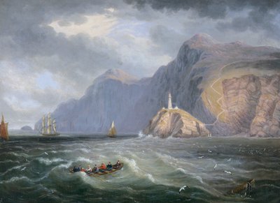 サウス・スタック・ロック・ホリーヘッド」1820年～1830年 作： James Wilson Carmichael