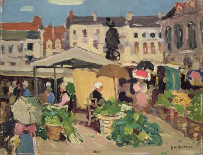 市場シーン 作： James Wilson Morrice