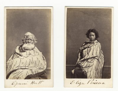 エプニハットとエリザポリルア、1865年頃（アルブメンプリント） 作： James Wrigglesworth