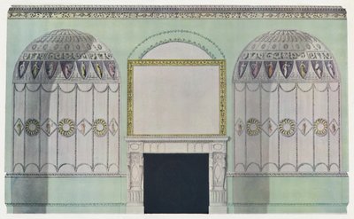 床の間の板張りの煙突、内部構成、18世紀 作： James Wyatt