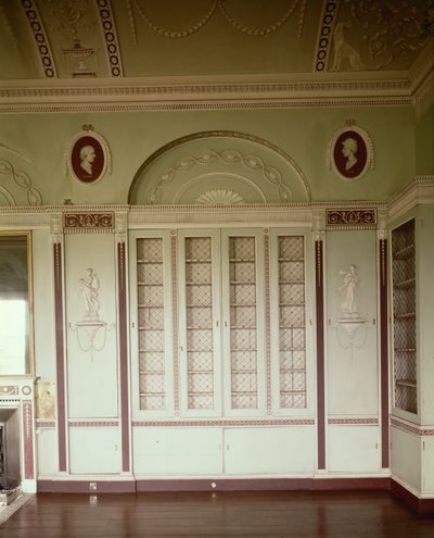 ヘフェニンガムホール、サフォーク：図書室、1778-80 作： James Wyatt