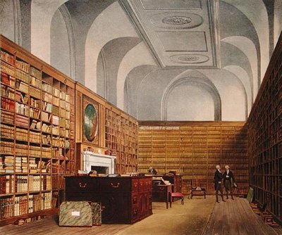 王立図書館の歴史からのキングス図書館、バッキンガムハウス 作： James after Stephanoff