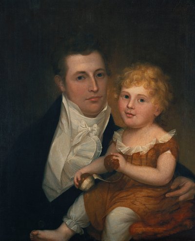 サミュエル・シメス博士と彼の娘、メアリー・ジェーンの肖像 作： James the Elder Peale