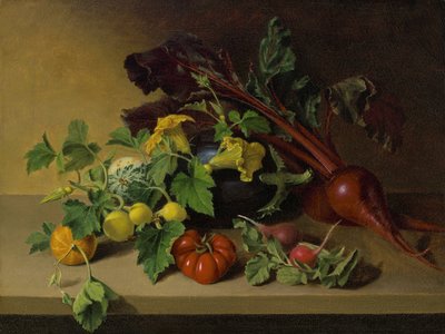 1826年の野菜のある静物 作： James the Elder Peale