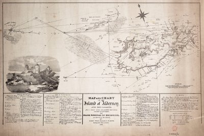 オルダニー島とキャスケットの地図と海図 作： James the Younger Wyld