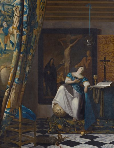 信仰の寓意》1672-74年頃 油彩・カンヴァス 作： Jan (1632 75) Vermeer