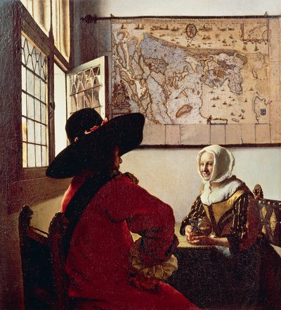 兵士と笑う少女 作： Johannes Vermeer