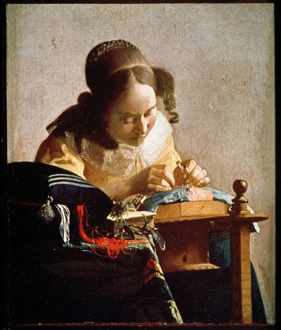 レース職人》1658-1660年頃 油彩・カンヴァス 作： Jan (1632 75) Vermeer