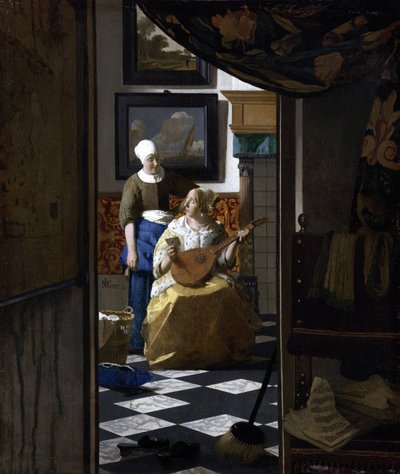 ラブレター」1669-70年頃（油彩・キャンバス 作： Johannes Vermeer