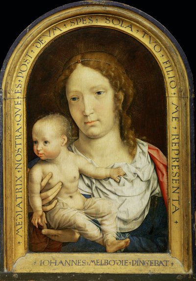 カロンデレ二部作：聖母とキリストの子 作： Jan (c.1472-c.1533) Gossaert