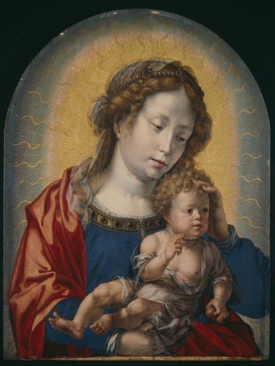 聖母子像 1520年頃 油彩・パネル 作： Jan (c.1472 c.1533) Gossaert