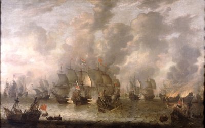 シェーヴェニンゲンの戦い、1653年7月31日、1654年頃（油彩・カンヴァス） 作： Jan Abrahamsz. Beerstraaten