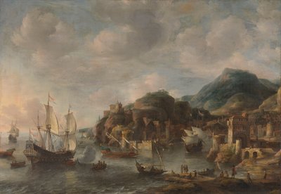 外国の港に停泊するオランダ船 作： Jan Abrahamsz. Beerstraten