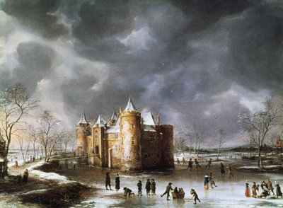 冬のムイデン城、1658年。 作： Jan Abrahamsz. Beerstraten