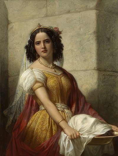 洗礼者ヨハネの頭を持つサロメ。 1861年頃 作： Jan Adam Janszoon Kruseman