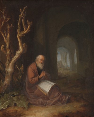 廃墟で祈る隠者 作： Jan Adriaensz. van Staveren