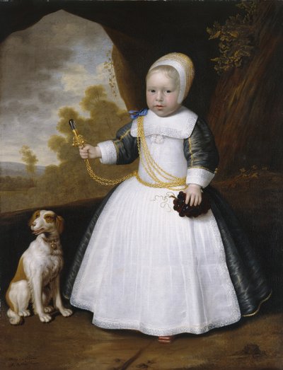 犬を連れた少年の肖像 作： Jan Albertsz Rootius