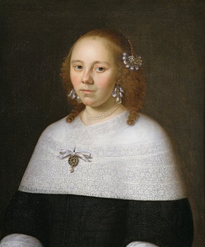 ホールンの若い女性の肖像画、1658年 作： Jan Albertsz Rootius