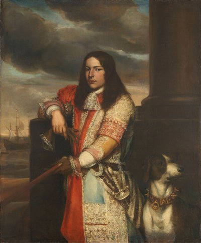 Engel de Ruyter、中将、1670年頃（キャンバスに油彩） 作： Jan Andrea Lievens