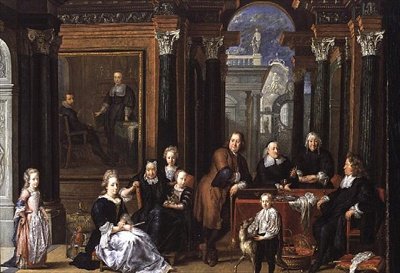 フェイ・ダーブ家の肖像、1693 作： Jan Anthonie Coxie