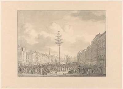 ロッテルダムのマルクト広場にあるフリーダム ツリー、1795 年 作： Jan Anthonie Langendijk Dzn (possibly)